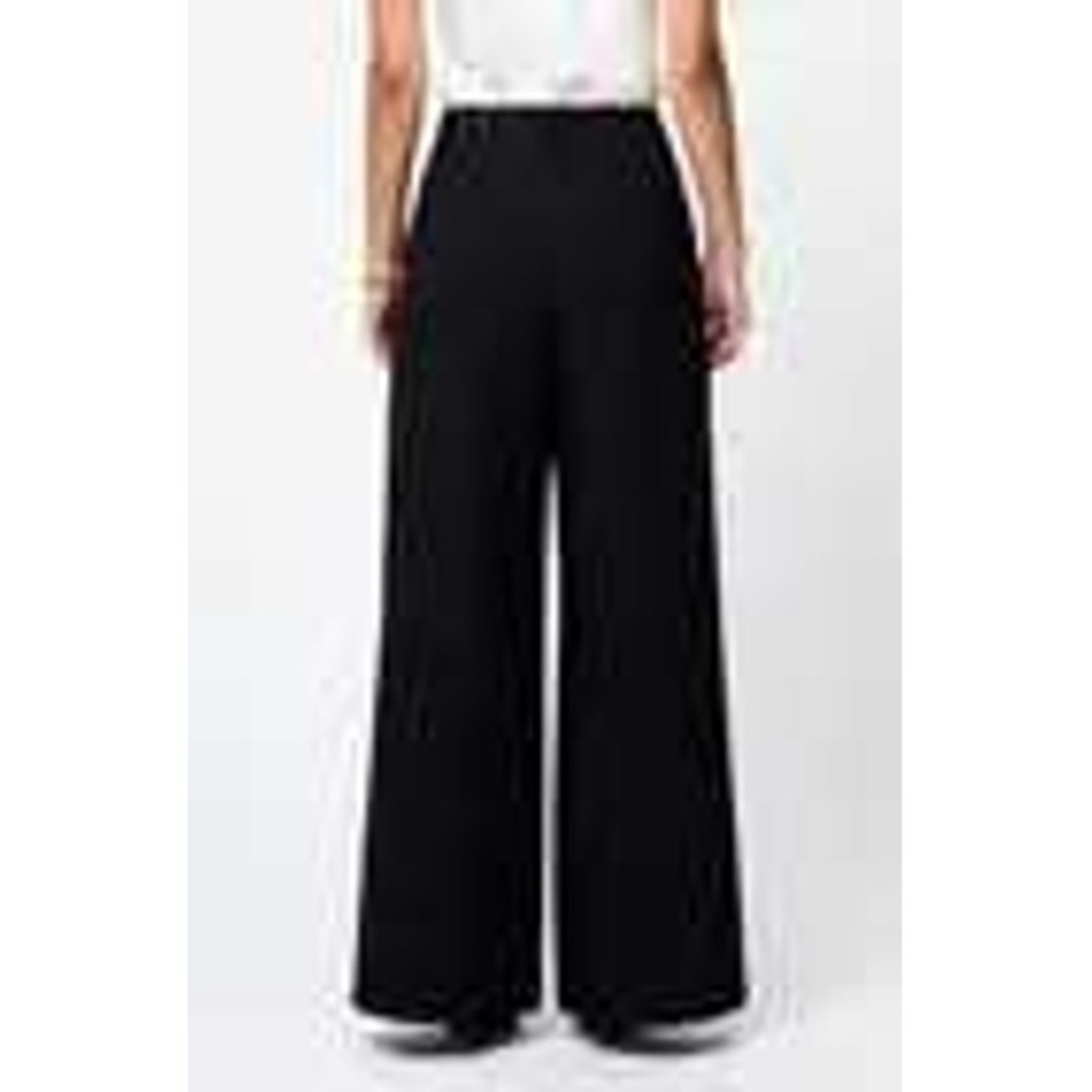 French Connection Azra Wide Leg Twill Pants Trousers High Rise Black Size 4 - Picture 9 of 9